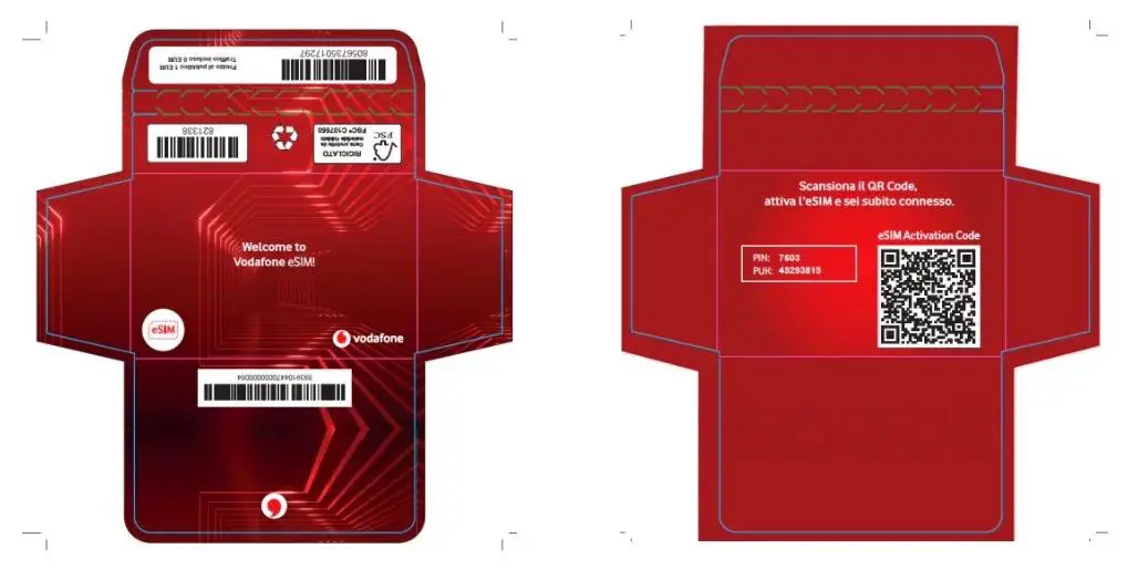 esim vodafone pack