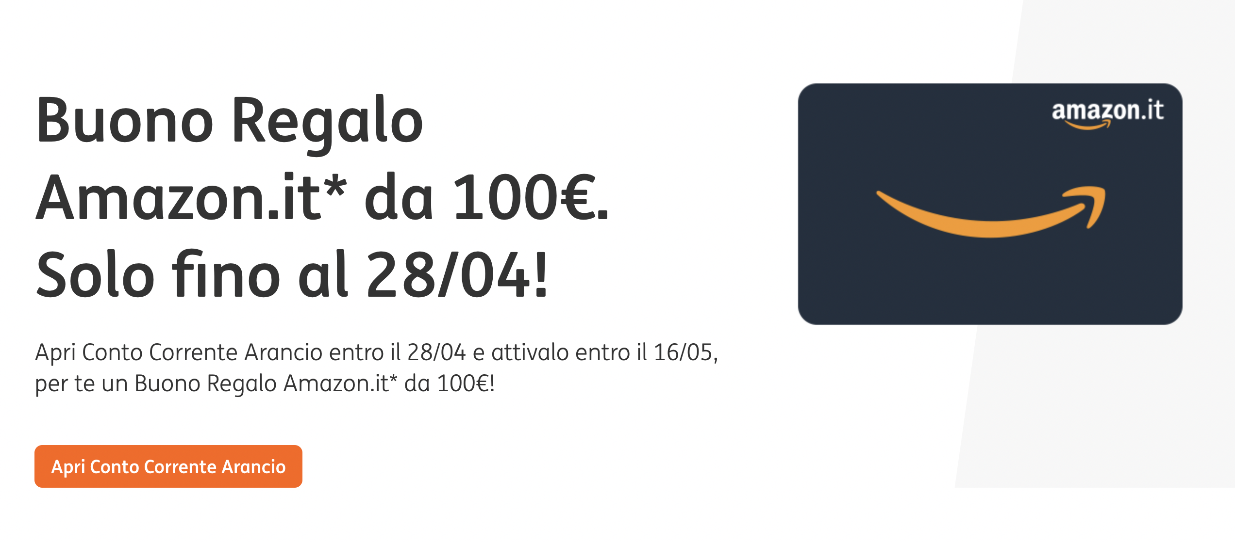 BUONO AMAZON 100€ GRATIS ING