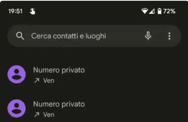 android bug numero privato