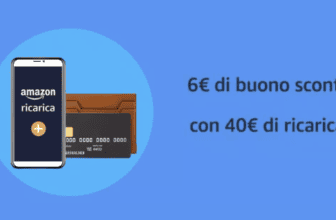 Amazon, 6€ OMAGGIO con una ricarica da almeno 40€