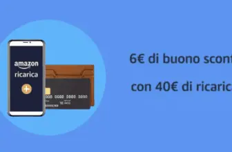 Amazon, 6€ OMAGGIO con una ricarica da almeno 40€