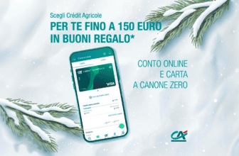 Crédit Agricole: 150€ di buoni Amazon, canone gratis e deposito al 4%