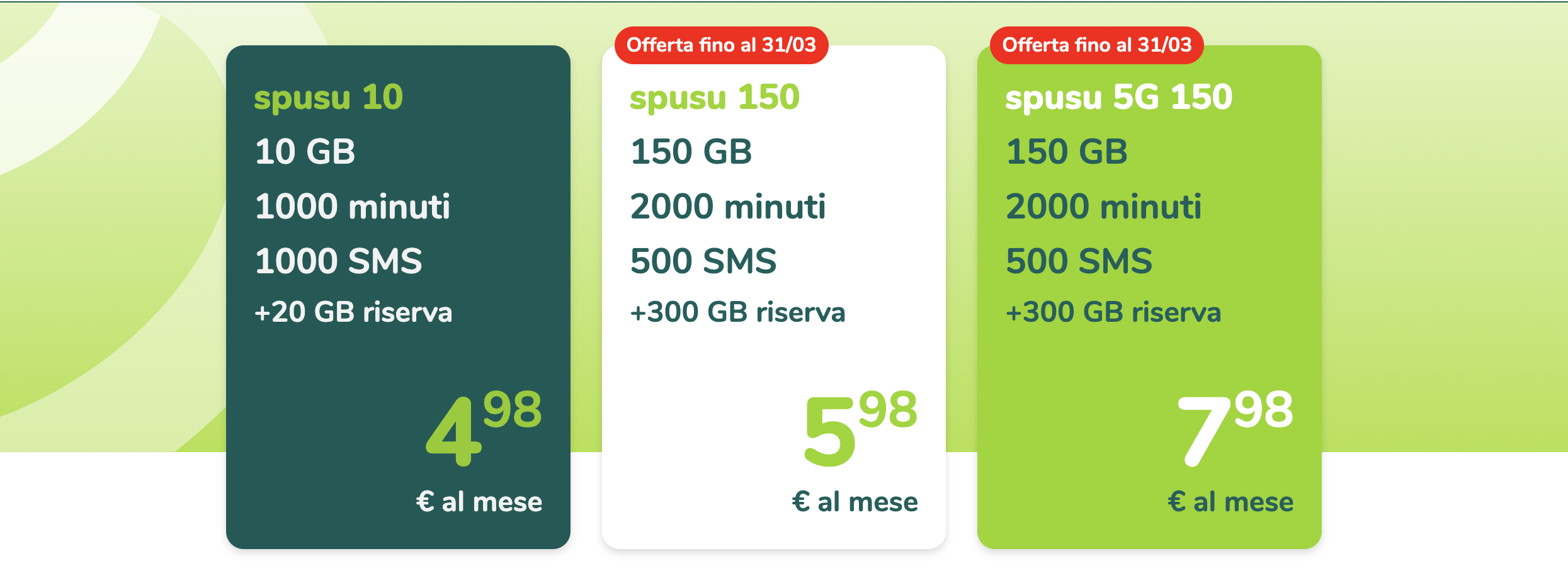 Le offerte spusu