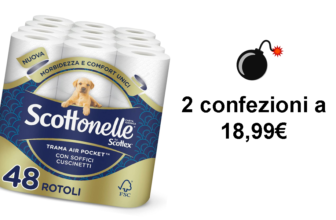 Ben 96 rotoli di carta igienica Scottonelle al prezzo di 48: che offerta… BOMBA