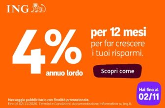ING Conto Arancio al 4% per 12 mesi: non male!
