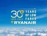 Ryanair compie 30 anni, si festeggia con biglietti A/R a 19,90€