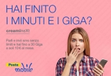 PosteMobile CREAMI neXt: fino a 30 GB, con Minuti ed SMS illimitati a 10 €