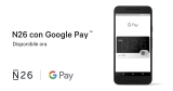 N26 è compatibile con Google Pay: 10€ cash in omaggio ai nuovi utenti
