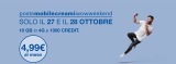 Poste Mobile Creami WOW Weekend: 10GB e 1000 credit a 4,99€ solo oggi e domani!