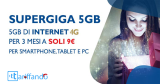 TIM: SuperGIGA 5GB in 4G per tre mesi a soli 9€