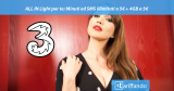 Tre ALL – IN Light per te: Minuti ed SMS Illimitati a 5€ – 4GB a 5€