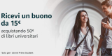 Amazon Prime Student: 15€ GRATIS acquistando 50€ di libri universitari