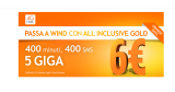 Attivare Wind All Inclusive Gold: 400 min/SMS e 5GB a 6€ per tutti!