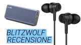 BlitzWolf, in test powerbank Quick Charge 3.0 e cuffie filari