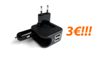Caricatore multiplo Auto/Casa a soli 3€ su Amazon!