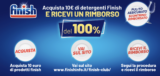 Cashback Finish: 10€ rimborsati (e vale anche su Amazon)