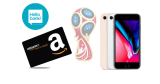 Hello Bank: 150€ di buono Amazon in regalo e indovinando chi vince i mondiali anche iPhone 8!