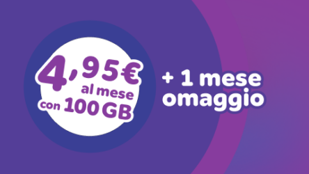 ho. Mobile offre un mese omaggio e 100GB a 4.95€