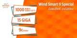 Wind Smart 9 Special: 1000 minuti e 15GB a 9€ – Attivabile da tutti