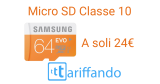 Micro SD Samsung EVO da 64GB a soli 24€ su Amazon