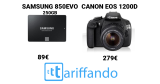 Samsung 850 EVO 250 GB a 89€ e Reflex Canon EOS 1200D + 18-55mm a 279€!