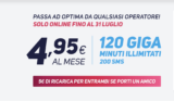 Optima Mobile, fino al 31 Luglio 120GB a 4.95€ da tutti i gestori