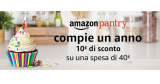 Amazon Pantry compie un anno: in regalo 10€ di sconto!
