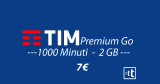 Tim Premium Go: 1000 minuti e 2GB a 7€!