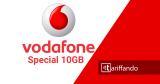 Vodafone Special 10GB: 1000 minuti, 1000 SMS e 10GB da 15€