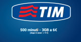 Winback Tim: 500 minuti e 3GB a 6€ fino al 12 Gennaio