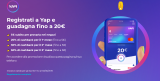 YAP: fino a 20€ in omaggio a Giugno grazie al cashback!